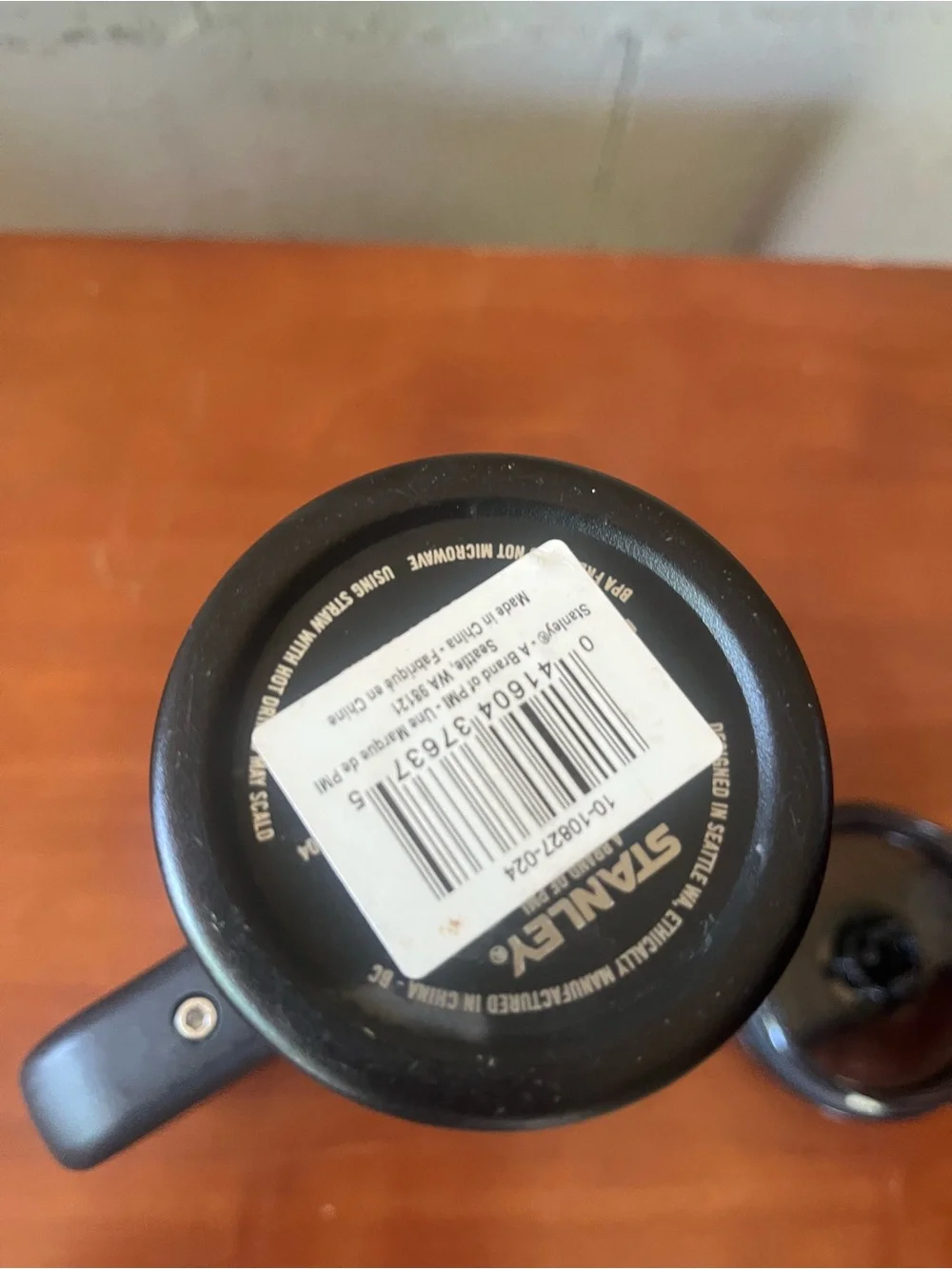 Stanley Black Travel Mug with Handle and Removable Lid - Picture 5 of 5
